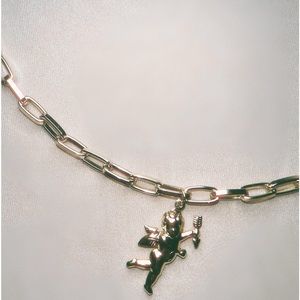 Cupid gold plated necklace